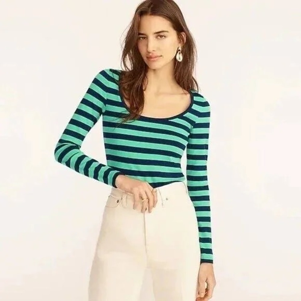 JCrew long sleeve striped shirt.